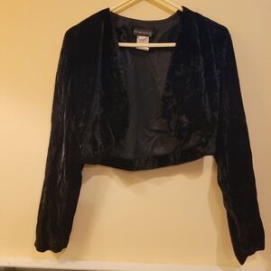 Black Velvet Cropped Jacket